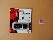 Kingston 64GB DataTraveler 100 G3 USB 3.0 Flash Drive (DT100G3/64GBCR)
