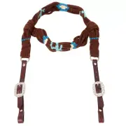 92RV Hilason Horse 100% Wool Headstall Woven Brown