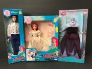 Ariel Doll Beautiful Bride Eric Groom Wedding Little Mermaid Ursula Tyco Lot 3