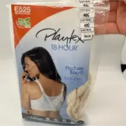 PLAYTEX 18 Hour White Posture Boost Front Closure Bra 40c light beige