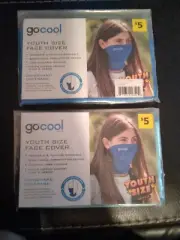 NEW Go Cool Youth Size Face Cover CHOICE OF COLOR Washable Breathable SET OF 3