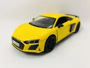 2020 Audi R8 Coupe Yellow 1/36 Scale Diecast Pull Back & Go New Kinsmart Diecast