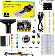 KEYESTUDIO BBC Micro:bit Starter Kit Breadboard Coding Kit with Microbit V1 Board, Compatible with Microbit V2(not contained) for BBC Microbit Starter kit