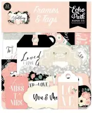 Echo Park Paper WEDDING Frames & Tags Ephemera Pieces~NICE~Quick Ship!