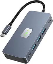 7-in-1 USB C Docking Station Dual HDMI-Compatible Monitor PD 100W USB C to Dual HDMI-Compatible Adapter 3* USB3.0 & 1*USB-C Dual HDMI-Compatible 4K Docking Station for HP Elitebook Dell XPS 13