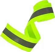 CHILDWEET 1Roll High Visibility Reflective Safety Tape Fluorescent Reflector Fabric for Night Use Long Weatherproof Warning Tape for Construction Sites Parking