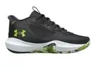 Under Armour Adult UA Lockdown 6 Basketball Shoes - Black/Gray/Lime Size 11 M