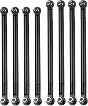 uxcell 8pcs Pull Rod Link Rod Linkage Aluminum Alloy Wheel Base Upper Lower Link Rod Chassis Linkage for MN86K MN86KS 1/12 RC Car（Black）