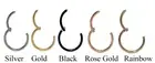 Thin 20g 18g Surgical Steel 10mm Sleeper Hinged Clicker Segment Ring Earing Hoop