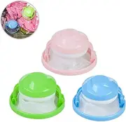 COSMEVIVI 3pcs Washing Machine Mesh Filter Bag for Pet Hair Removal Debris Lint Trap Pouch for Dog & Cat EVA Laundry Ball Hair Catcher Random Color