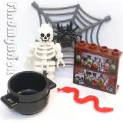 R9 Lego Harry Potter Skeleton Minifigure with Potions Pot & Panel from 4757 NEW
