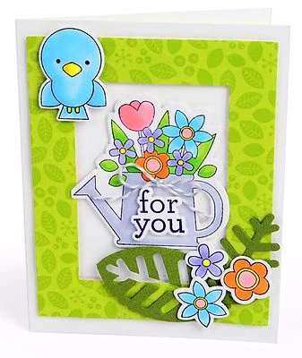 Sizzix Framelits Thanks a Bunch 5 pk & stamps #660400 Retail $14.99 by doodlebug