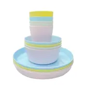 Cup Plate Bowl Set Reusable Unbreakable Dishwasher Safe Dinnerware