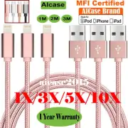 BRAIDED USB CHARGE CABLE SYNC CORD FOR APPLE IPHONE 5 5S 6 6S 7 8 Plus
