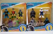 IMAGINEXT DC SUPER FRIENDS HEROES & SUPER VILLAINS (2) 5 FIGURE PACKS