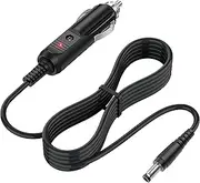 Comfier 12V Car Adapter for Neck Back Massage Cushion, Cigarette Lighter Charger, Black, 120W, 12V, 5.9ft, 1 USB 2.0 Port, CE Certified, CF- Car Adapter