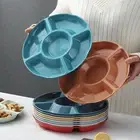 Versatile Food Tray Comfortable Grip Fruit Plate 5 Compartment Candy for Snacks