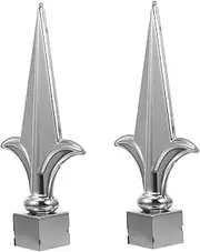 Abaodam 2pcs Trident Metal Fence Toppers for Garden Elegant Flagpole Finials Decorative Finials for Compatible with Various Fence Styles Stylish Outdoor Enhancements
