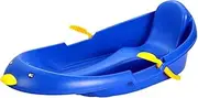 Generic Snow Sled with Brake for Downhill, Easy to Use, Multifunctional, Lightweight, Grass Sled, Snow Sled for Children, Kids, Girls, Blue