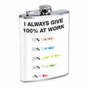 Work Humor Em1 8oz Stainless Steel Flask Drinking Whiskey Liquor