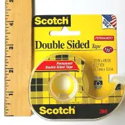 3M Scotch Permanent Double Sided Tape With Dispenser 1/2”x 450” 137