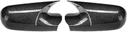 DEMULAX 2 PCS Carbon Fiber Car Side Door Rear View Mirror Cover Cap Add On, for Renault, Megane 2 MK2 2002-2009 Car Styling Replacement Covers Car Wing Mirror Cover