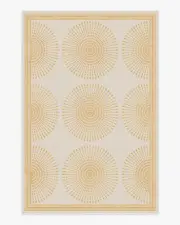 200' x 290' | Machine Washable Runner Rug | Kid & Pet Friendly | Indoor Rug | Jonathan Adler Santorini Ivory & Gold Rug | Ruggable