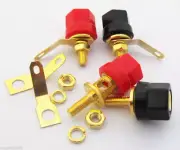 10x Hex Head Gold Speaker Binding Post Banana Jack 2099