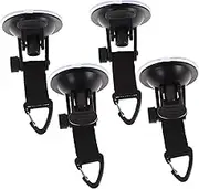 HOMSFOU 4Pcs Heavy Duty Tent Suction Cup Hooks Durable Tarp Tie Downs for Camping Outdoor Travel Strong Gripping Power Portable Design for Awning Clips Tent Accessories