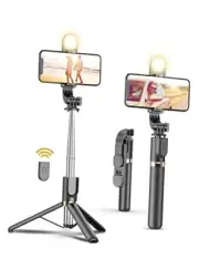 Selfie Stick Tripod with Wireless Remote, 46'' Cellphone Selfie Stick Tripod