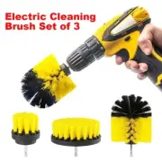 3Pcs Electric Drill Brush Kit, Cleaning Disc for Bathroom, Toilet, Tub, Wheel Sc