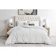 Tilly Tufted Quilt Cover Set White - Queen