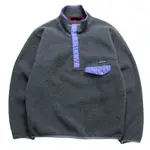 「富士鳥」古著 1980S 美國製 PATAGONIA 灰色抓毛絨套頭衫 FLEECE PULLOVER