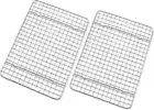 Checkered Chef Cooling Rack - Set of 2 Stainless Steel, Oven Safe 8" x 11.75"