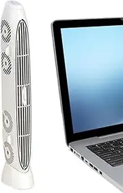 Fan for Desk - Clip on Monitor Fan,Bladeless Quiet USB Powered Personal Cooling Tool for Flat and Curved Screen