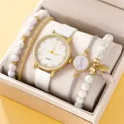 Women Bracelet Quartz Watches for Women Leather Watch Ladies Sports Dress White Dial Wrist Watch Clock Relogio
