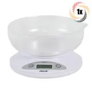 1x Scale AWS 2K White Digital Bowl Kitchen Scale | Auto Shutoff | 2000G