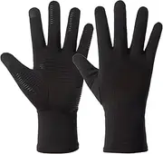 [Generic] G XL Size Windproof/Water Resistance Design Winter Warm Plush Lining N-on-Slip ing Screen for Running Sport Bike Riding