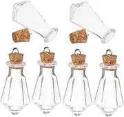 Vintage Style Mini Glass Wishing Bottles 6 Pack Tiny Bottles Cork for Craft Decor Wedding