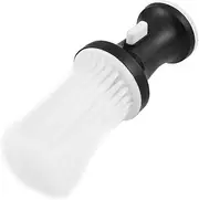 uxcell White Black Plastic Hair Salon Neck Duster Refillable Powder Brush