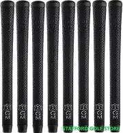 The Grip Master Perforated Leather Golf Grips Midsize Black .600" Set of 8