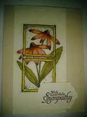 Handmade Sympathy greeting card Stampin Up sentiment