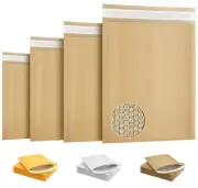 Natural Kraft Bubble Mailer Envelopes 7.25x11" 400 Pack Waterproof Padded