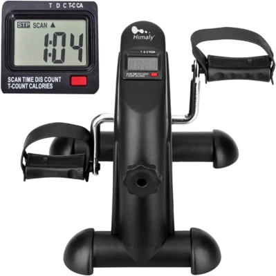 Mini Exercise bike Pedal Exerciser Under Desk Arm & Leg With LCD Screen Display