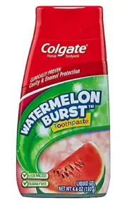 (2PK) Colgate Kids' Fluoride Toothpaste Gel, Watermelon Burst 4.6Oz 035000764416