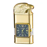 Personalized Embossed Lighter with Watch Lightweight Portable Lighter Gift for Anniversary Golden Eagle