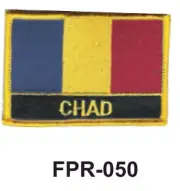 2-1/2'' X 3-1/2" CHAD Flag Embroidered Patch
