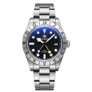 GMT Watches for Men Quartz Movement Diver 200 M Waterproof 39 MM Luminescent ...