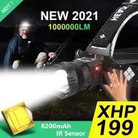 在飛比找蝦皮購物優惠-1000000LM LED頭燈XHP199 XHP160手電