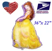 Beauty and The Beast 36"❤ BIG Happy Birthday Princess Belle Helium Balloon FAST